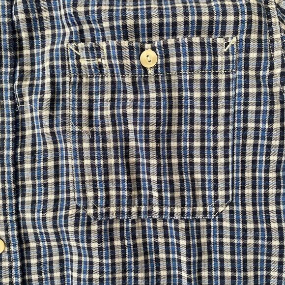 Chaps youth boys XL 18-20 cotton blend plaid print button down dress shirt - Picture 3 of 7
